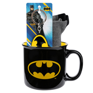 Batman sock mug and key ring set