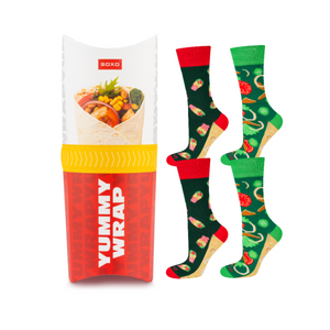 Set of 2x Colorful Men's SOXO wrap socks