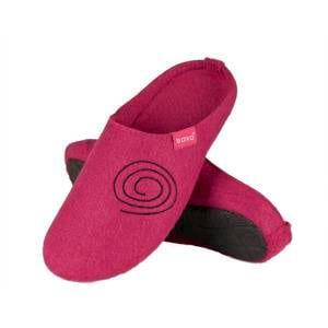 Women's felt slippers SOXO with a hard TPR sole pink