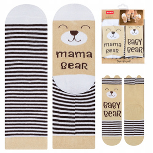 A set of socks SOXO for mother and child, cotton teddy bear