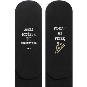 Black SOXO men's socks with gift inscriptions