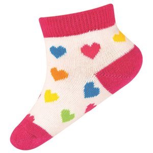 Colorful SOXO baby socks with hearts