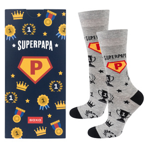 Colorful SOXO men's socks super papa gift for Father's Day
