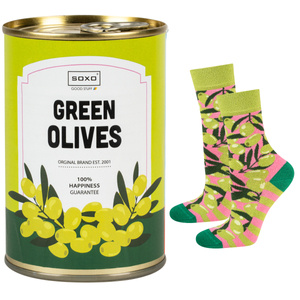 Colorful women's socks SOXO funny canned olives funny gift