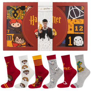 Harry Potter SOXO GOOD STUFF Christmas Gift | Set of 6x Colorful  Women's Socks