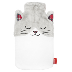 Hot water bottle SOXO LARGE 1.8L cat in furry cover thermofor ideal gift idea
