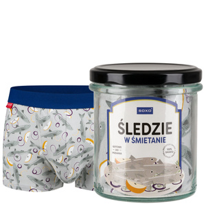Men's Boxer Shorts Herring in a jar is the perfect funny gift for him