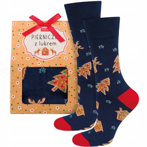 Men's SOXO Socks - funny and colorful gingerbread cookies