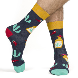 Men's colorful socks SOXO GOOD STUFF funny mexico