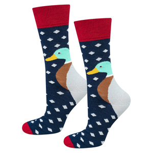 Men's colorful socks SOXO with a duck
