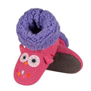 Pink SOXO children's slippers, fluffy owl