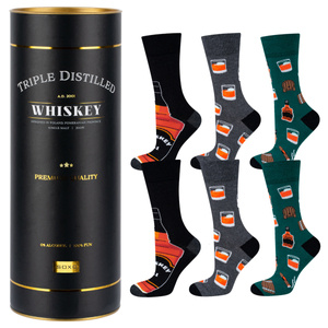 Set 3x Men's socks colorful SOXO GOOD STUFF whiskey for a gift