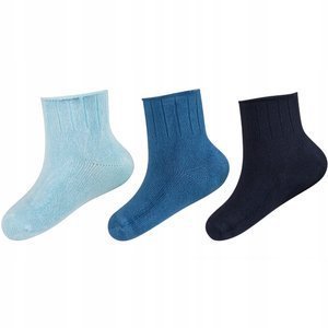 Set of 3x SOXO blue baby socks