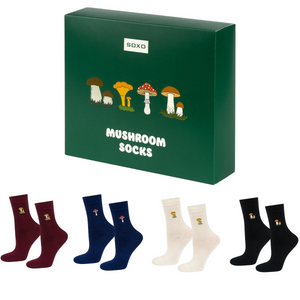 Set of 4x SOXO women's socks mushrooms in a pack