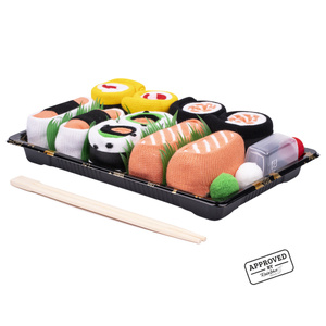 Set of 5x Colorful SOXO sushi socks in a box