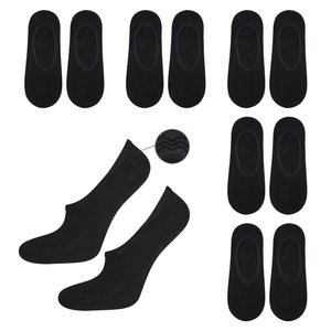 Set of 6x SOXO black male socks with silicone