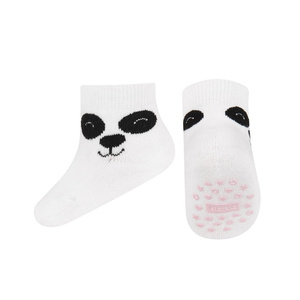 White SOXO baby socks with smiley faces