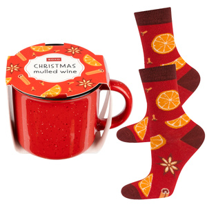 Women Colorful Socks SOXO GOOD STUFF | Mulled wine in a mug | gift for her