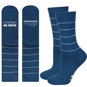 Women's Long Socks SOXO navy blue