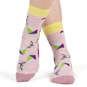 Women's Socks SOXO GOOD STUFF colorful cotton kites