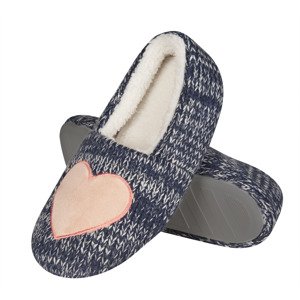 Women's ballerina SOXO slippers knitted with a pink heart