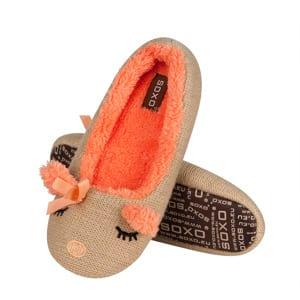 Women's ballerina slippers SOXO animals with a soft sole