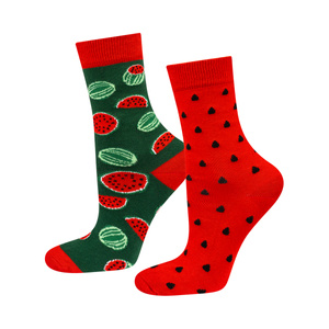 Women's colorful socks SOXO watermelon