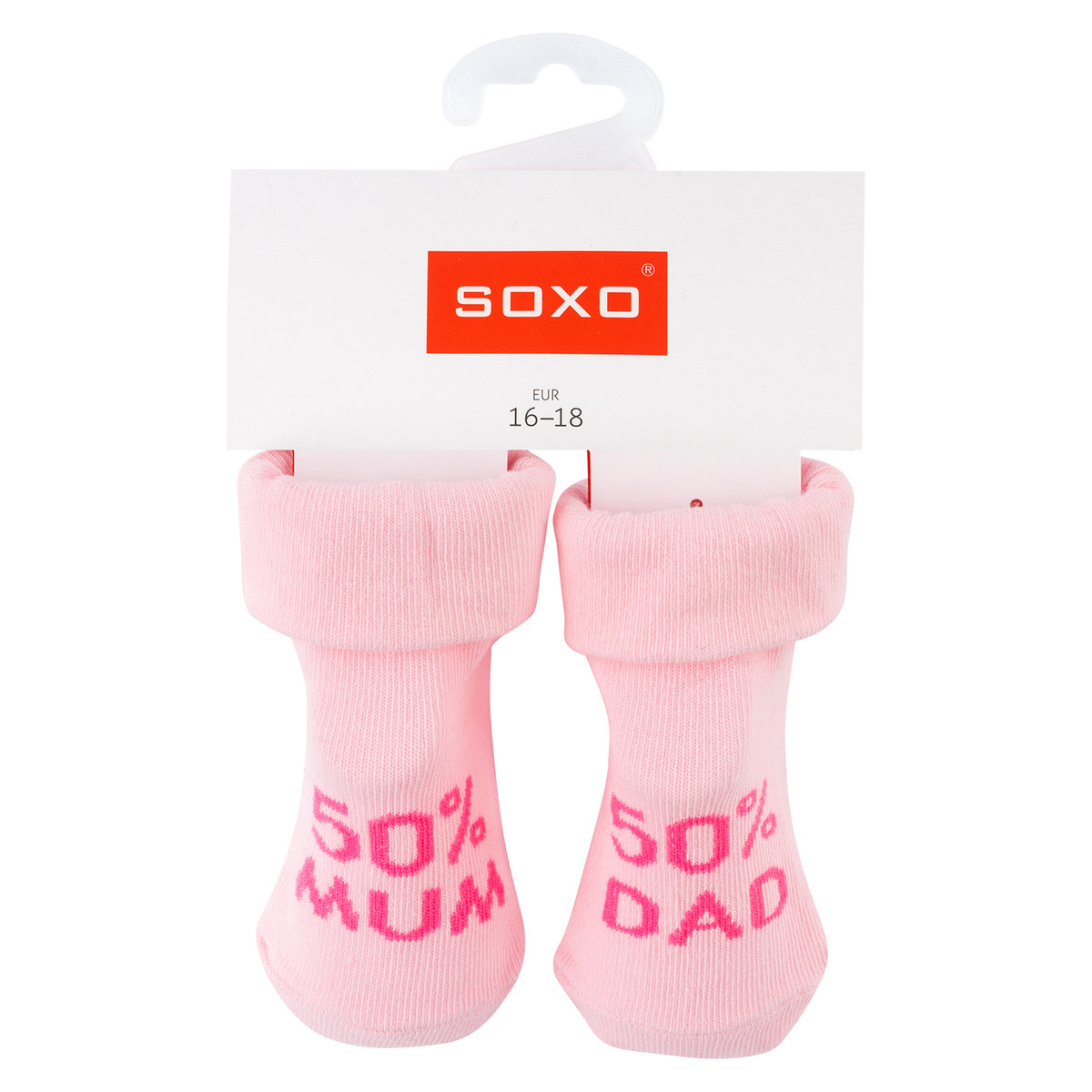 SOXO Infant ballerina socks MOM & DAD I love mom