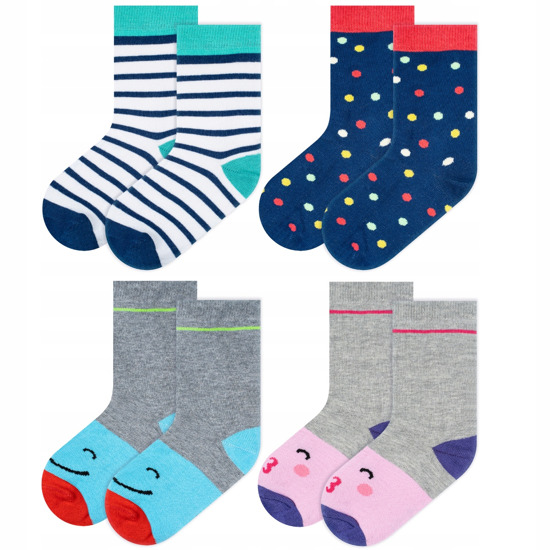  Set 4 x Colorful children's socks SOXO 