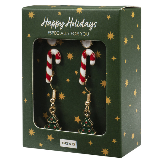 A set of SOXO earrings, a perfect gift idea for her Santa Claus