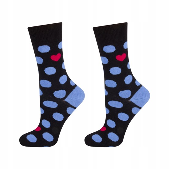 Black children's SOXO GOOD STUFF socks with dots