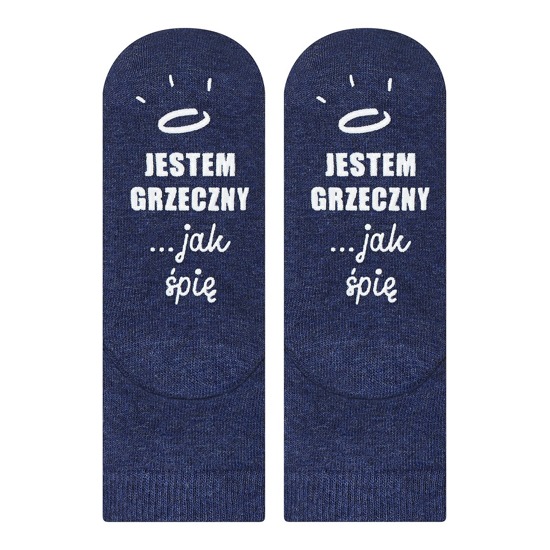 Children's socks SOXO: Life instructions - "jestem grzeczny jak śpię"