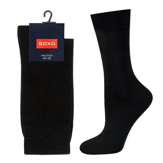 Classic men's black cotton SOXO socks