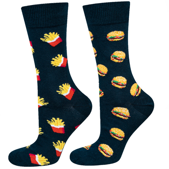 Men's colorful SOXO GOOD STUFF socks Hamburger