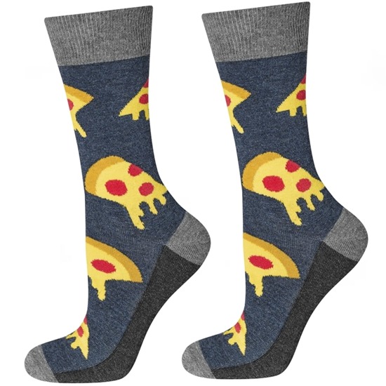 Men's colorful socks SOXO GOOD STUFF cotton pizza