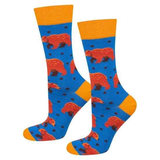 Men's colorful socks SOXO with bears