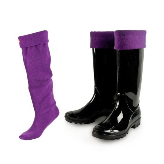 Purple high women's socks SOXO to wellingtons