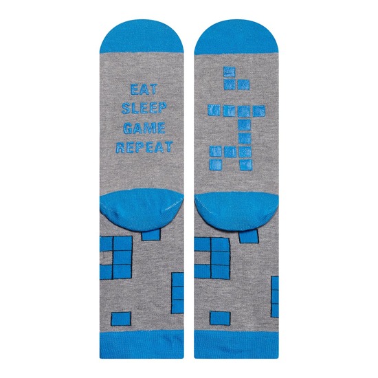 SOXO Men's socks with text "Sleep game..."