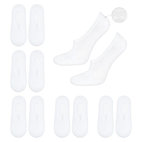 SOXO Set of 6x Men's white socks with silicone