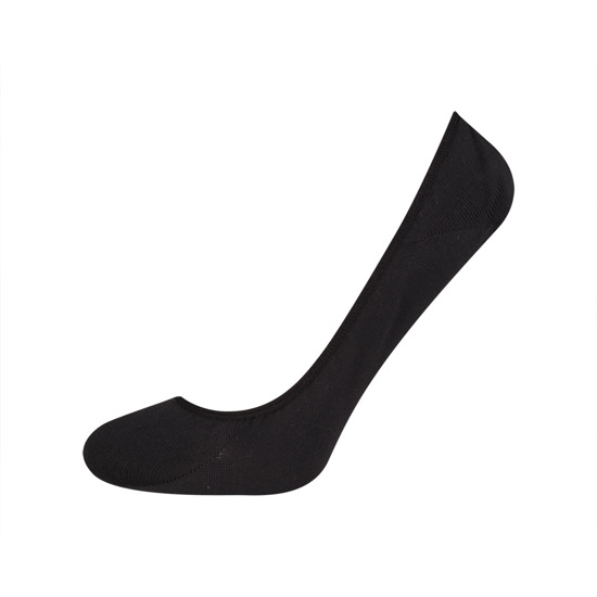 SOXO Women's black footies with silicon on heel