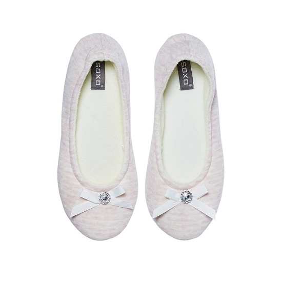 SOXO Women's pink ballerina slippers with hard sole