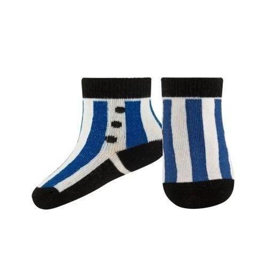 SOXO navy blue baby socks with stripes