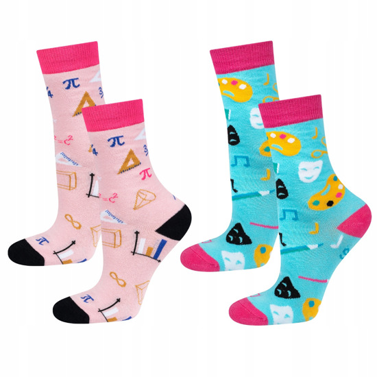 Set of 2x Children's Socks SOXO plastic mathematics