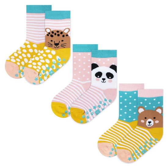 Set of 3x Colorful Children's Socks SOXO in pastel colors