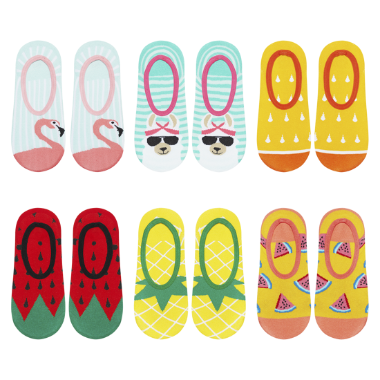 Set of 6x Women's Colorful SOXO ballerinas shoes for summer