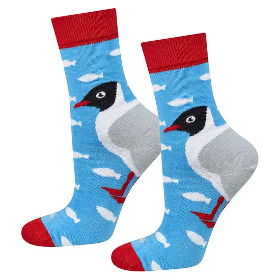 Women's SOXO long socks with a seagull