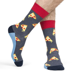 1 Paare von lustige Socken mit Pizza  | Herensocken | SOXO