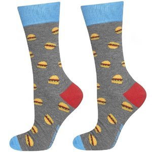 1 Paare von lustigen Socken mit Hamburgermotive | Herensocken | SOXO