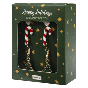 Ein Satz SOXO-Ohrringe, eine perfekte Geschenkidee für ihren Weihnachtsmann