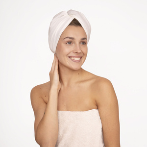 MOMO WAY weißer Haar-Turban | Handtuch